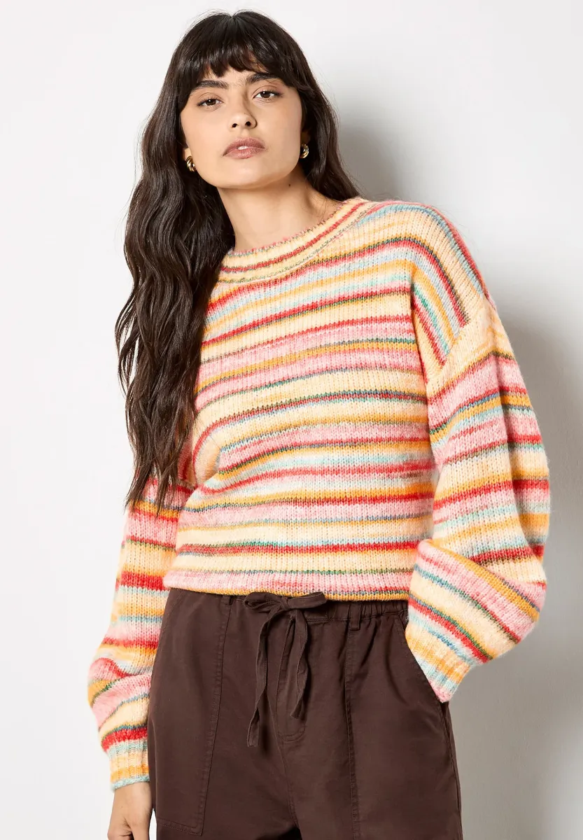 MULTI STRIPE SOFT - Strickpullover - yellow