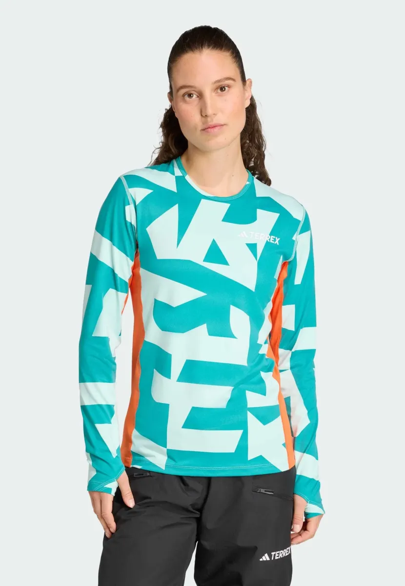MULTI SYN - Langarmshirt - semi flash aqua semi impact orange