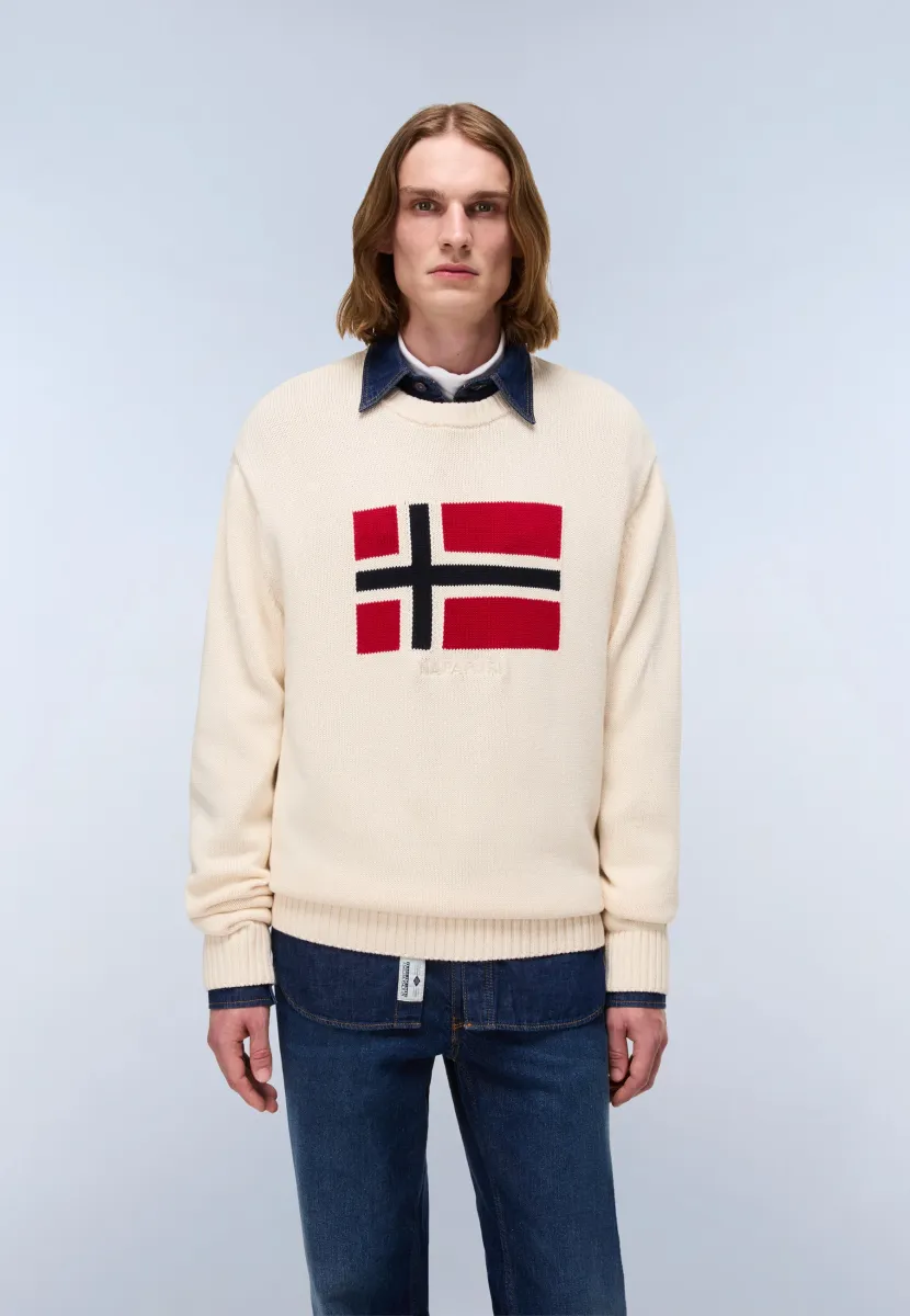 MURA - Strickpullover - beige dimity