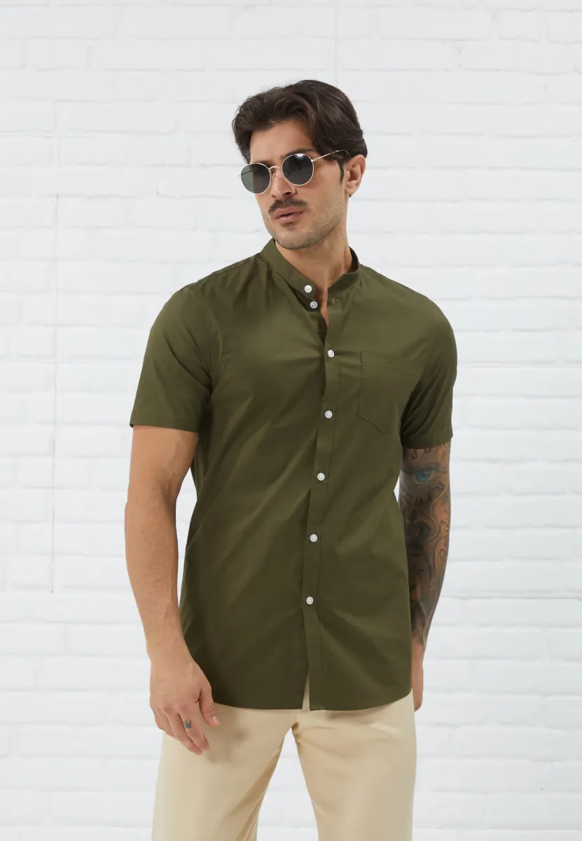 MUSCLE FIT - Hemd - olive