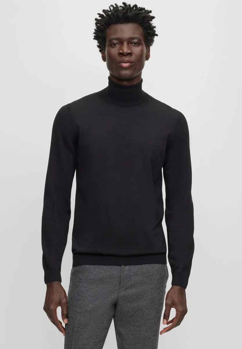 MUSSO-P - Strickpullover - black