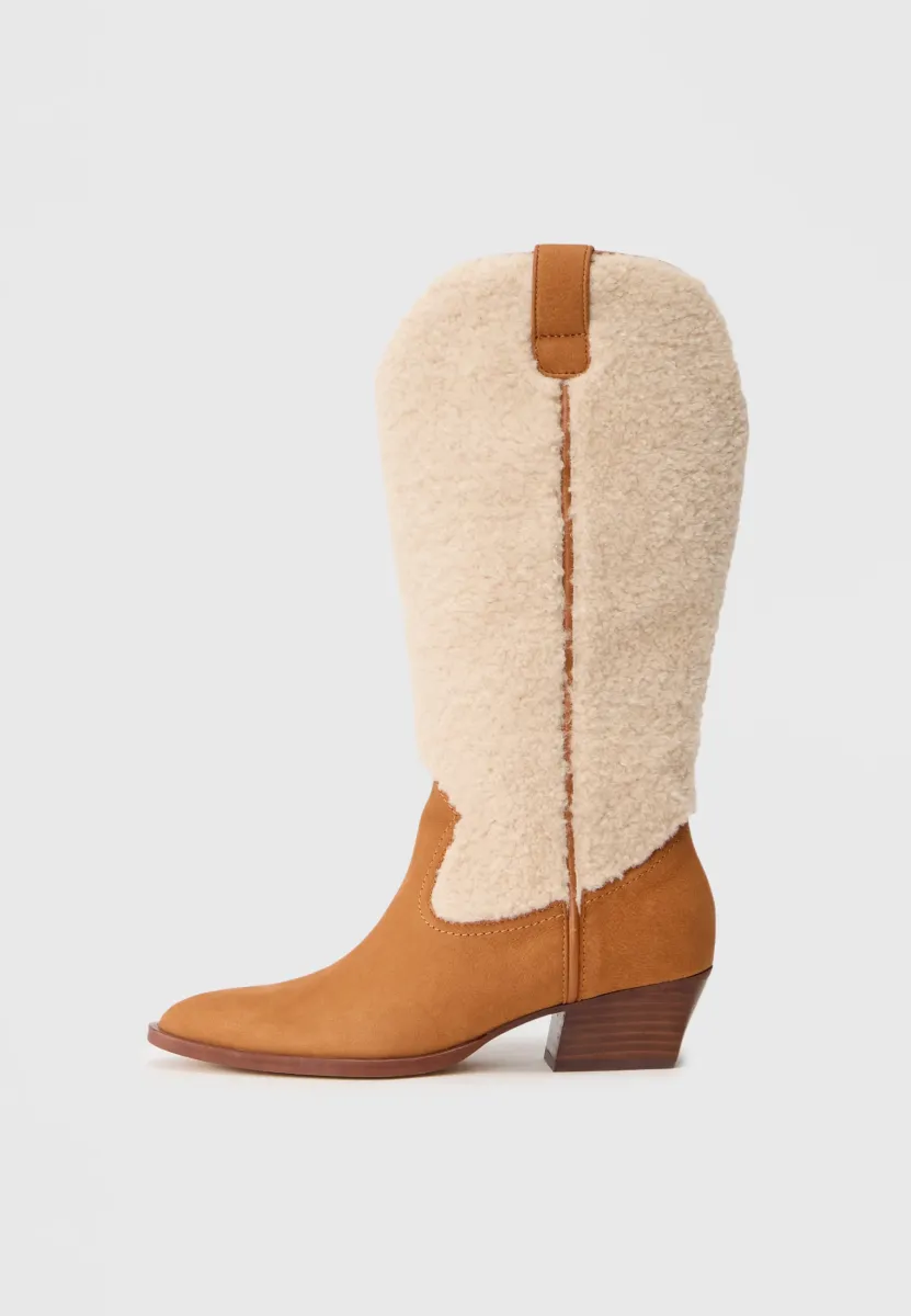 MYKEL PLUSH - Cowboy-/Bikerboot - caramel