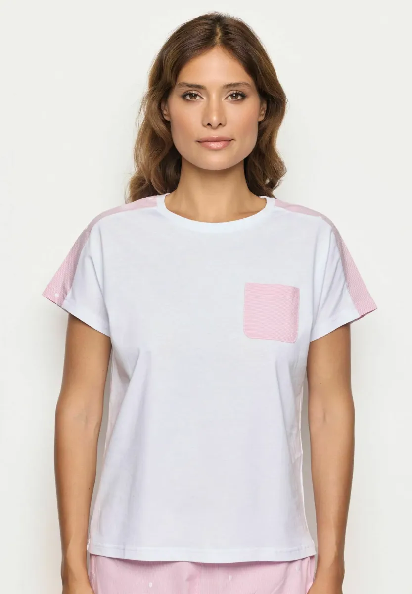 Nachtwäsche Shirt - white plain