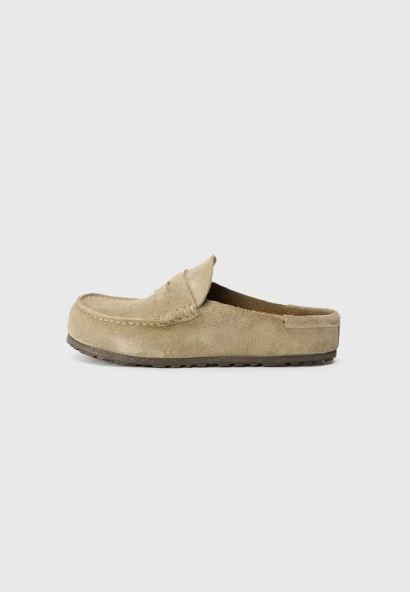 NAPLES WRAPPED LEVE TAUPEN - REGULAR - Pantolette flach - taupe