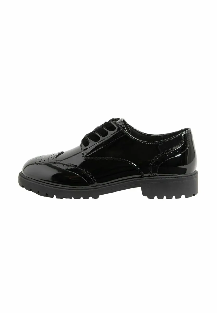 NARROW FIT - CHUNKY BROGUE - Schnürer - black
