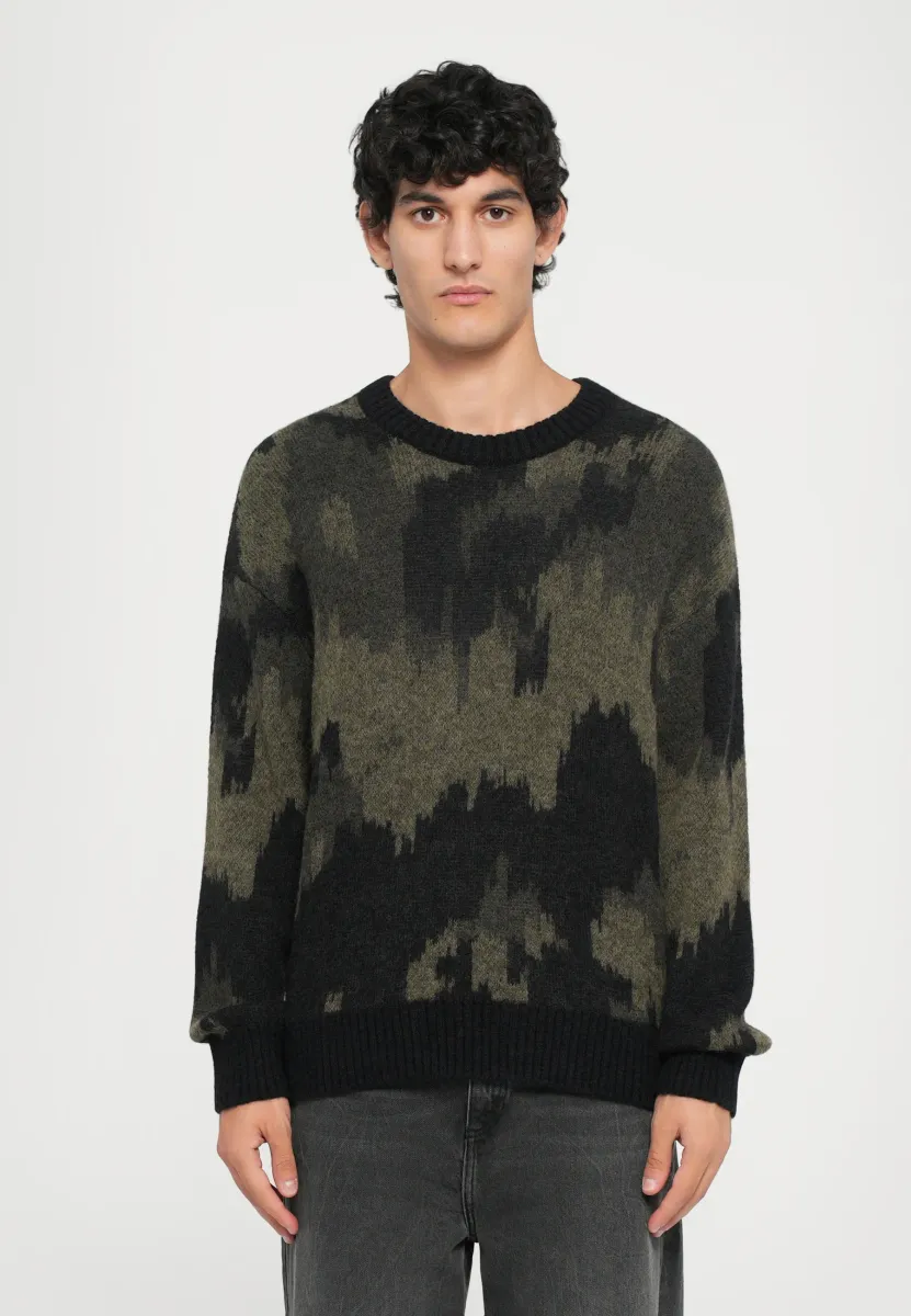 NATE GRAPHIC - Strickpullover - forest green