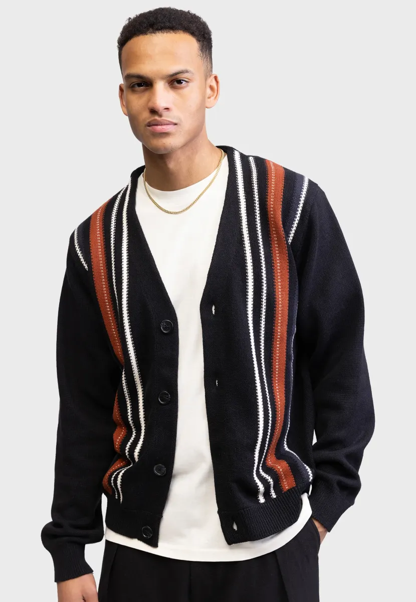 NATHAN BOXY FIT - Strickjacke - black