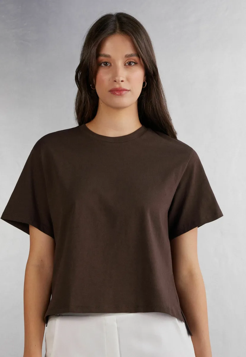 NATURAL FRESH - T-Shirt basic - braun j moka brown