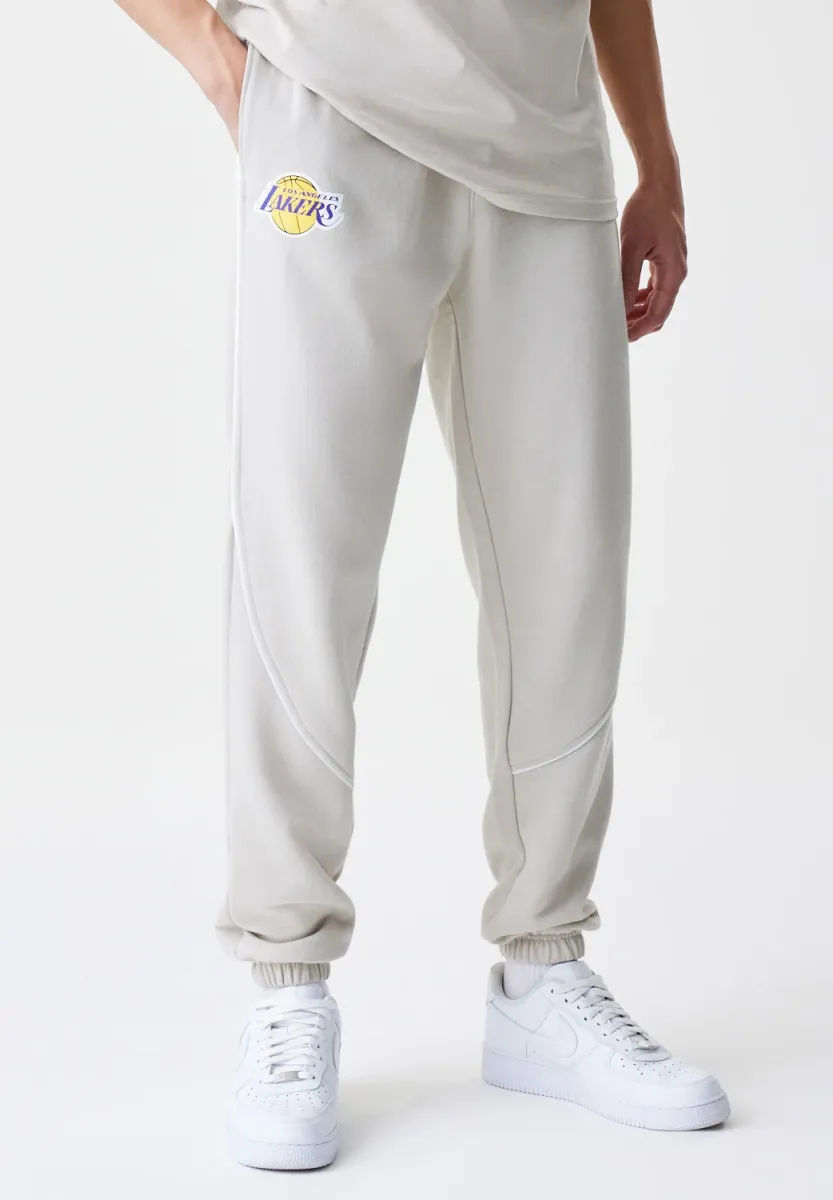 NBA LOS ANGELES LAKERS PIPING JOGGER - Jogginghose - stone