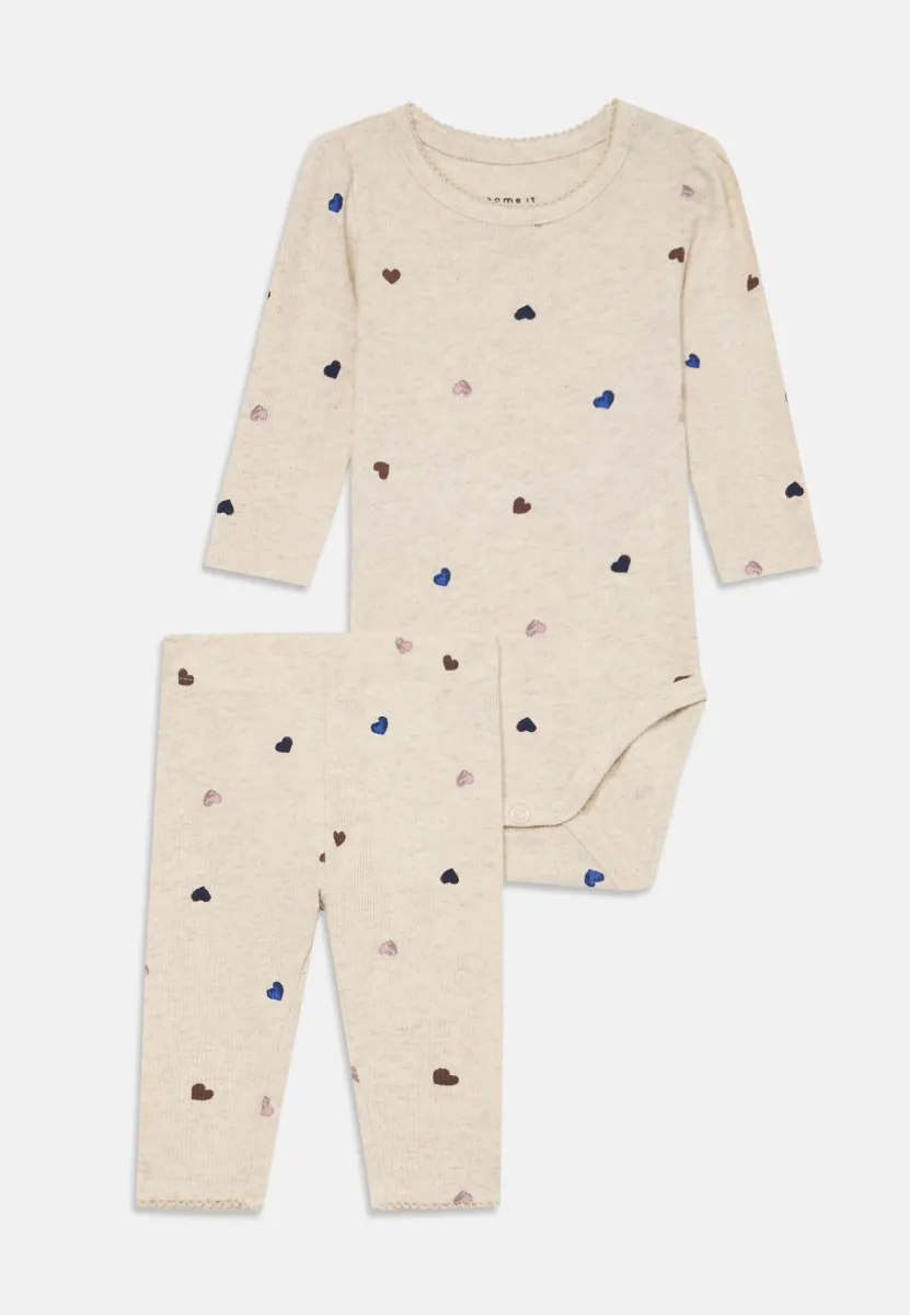 NBFNUTTI SET - Leggings - Hosen - peyote melange