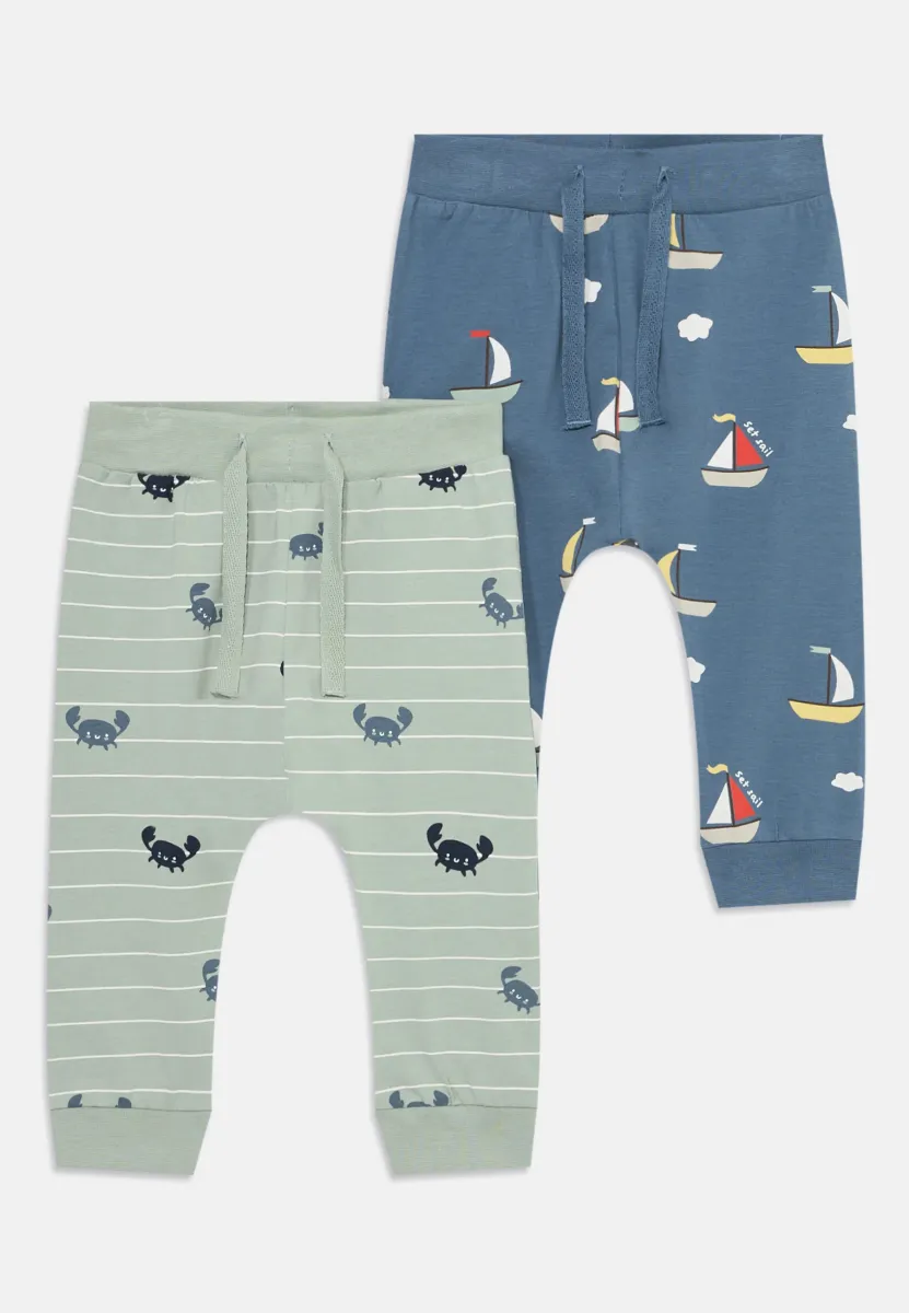 NBMVROELS PANT 2 PACK - Jogginghose - aqua gray/blue mirage