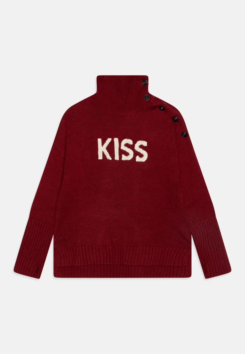 NECK JUMPER - Strickpullover - rouge chine