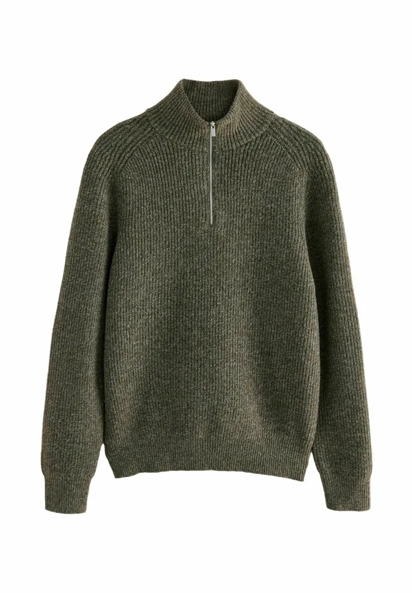 NECK - RELAXED FIT TEXTURED  - Strickpullover - green