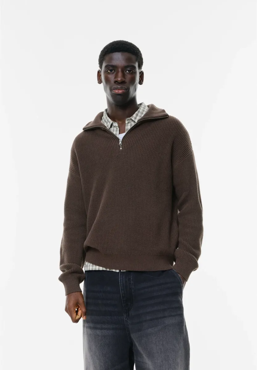 NECK - Strickpullover - brown