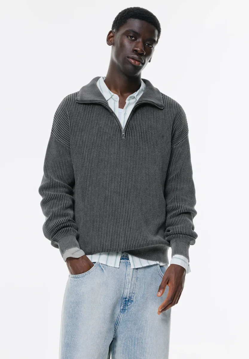 NECK - Strickpullover - light grey