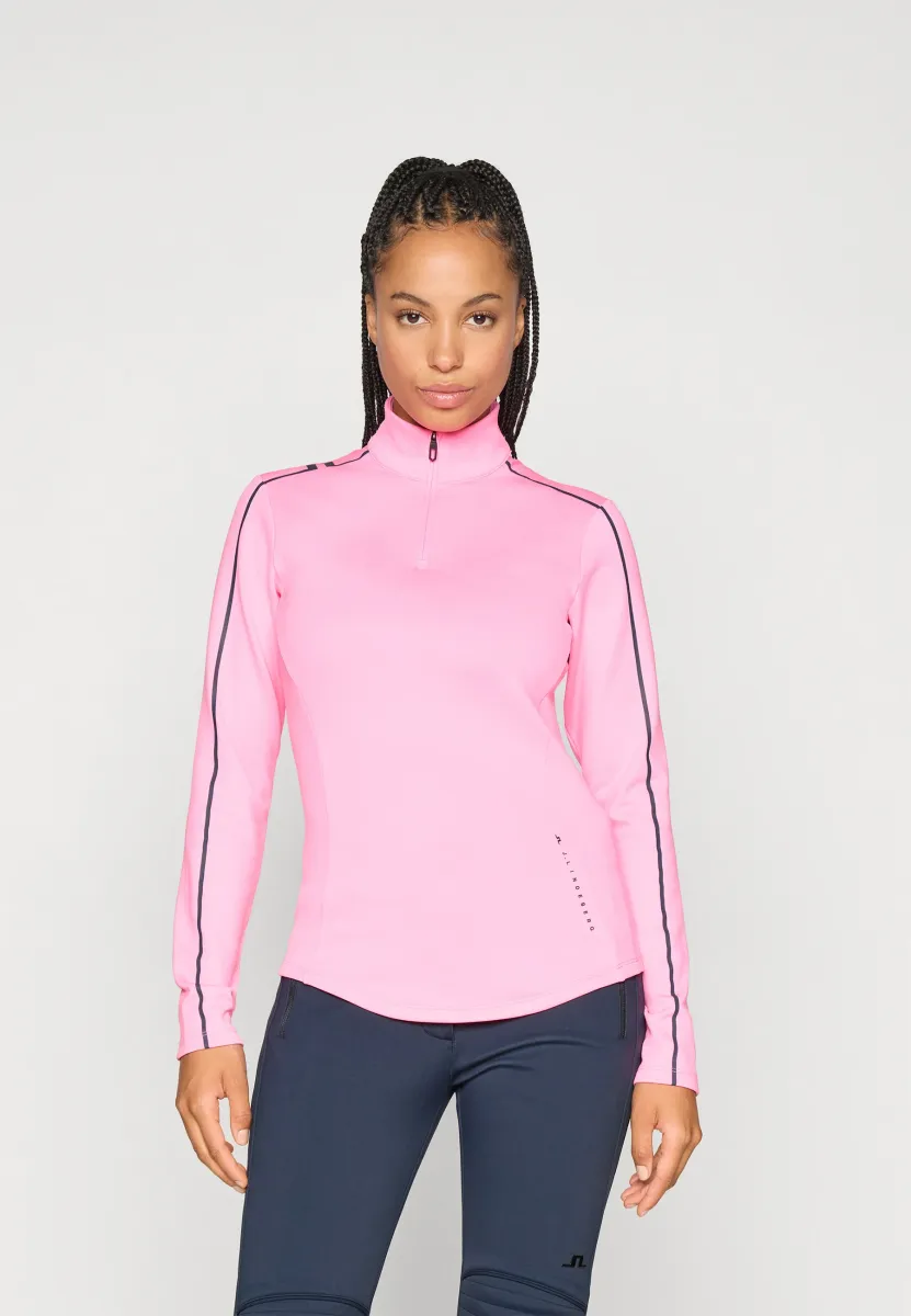 NEFE QUARTER ZIP MID LAYER - Langarmshirt - eosine pink