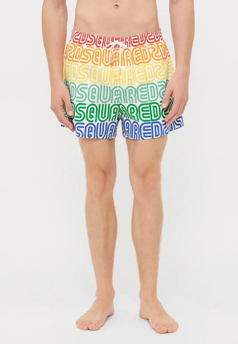 NEOCLASSIC ALLOVER LOGO MIDI - Badeshorts - multicolour/white