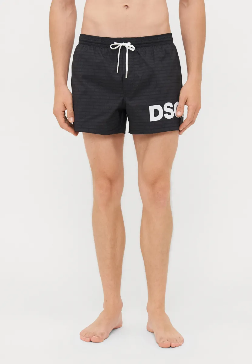 NEOCLASSIC LOGO MIDI - Badeshorts - black/white