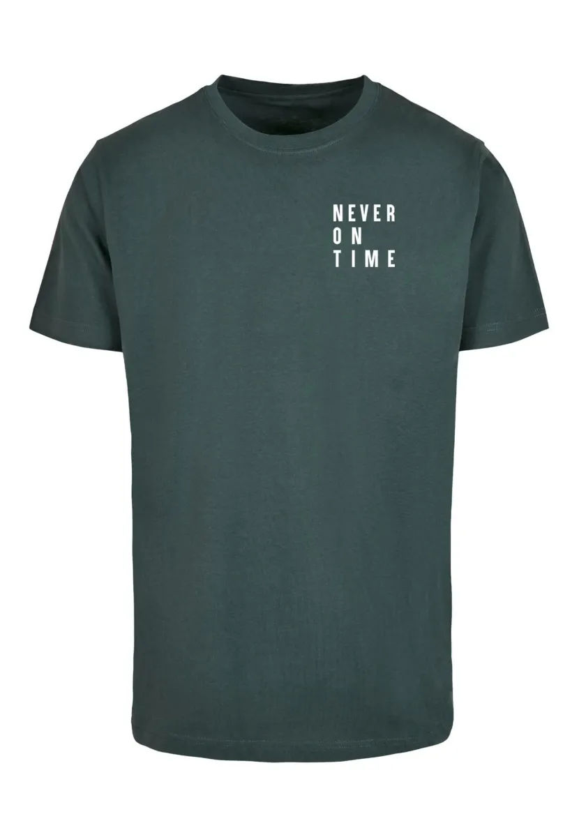 NEVER ON TIME TEE - T-Shirt print - bottlegreen