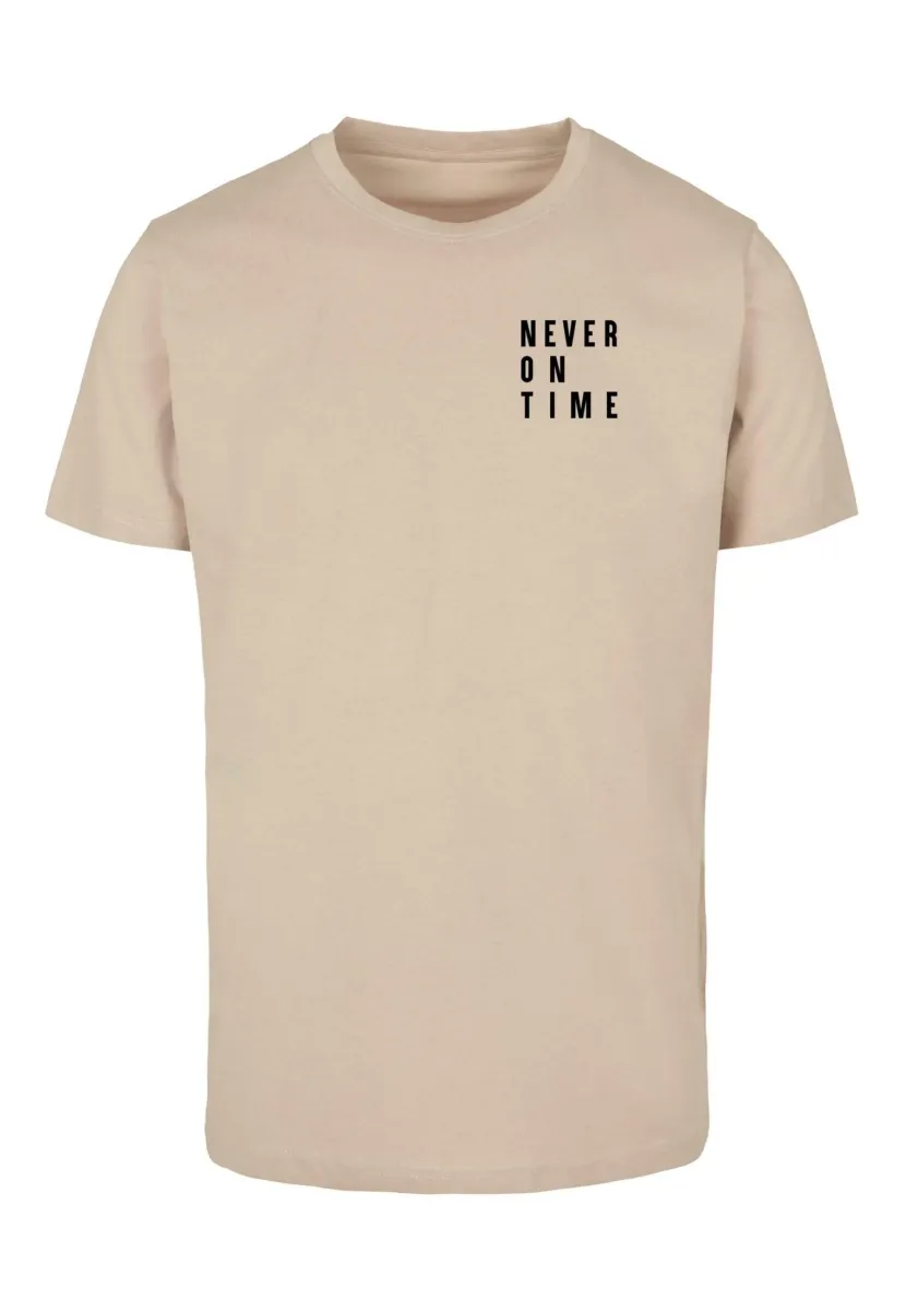 NEVER ON TIME TEE - T-Shirt print - sand