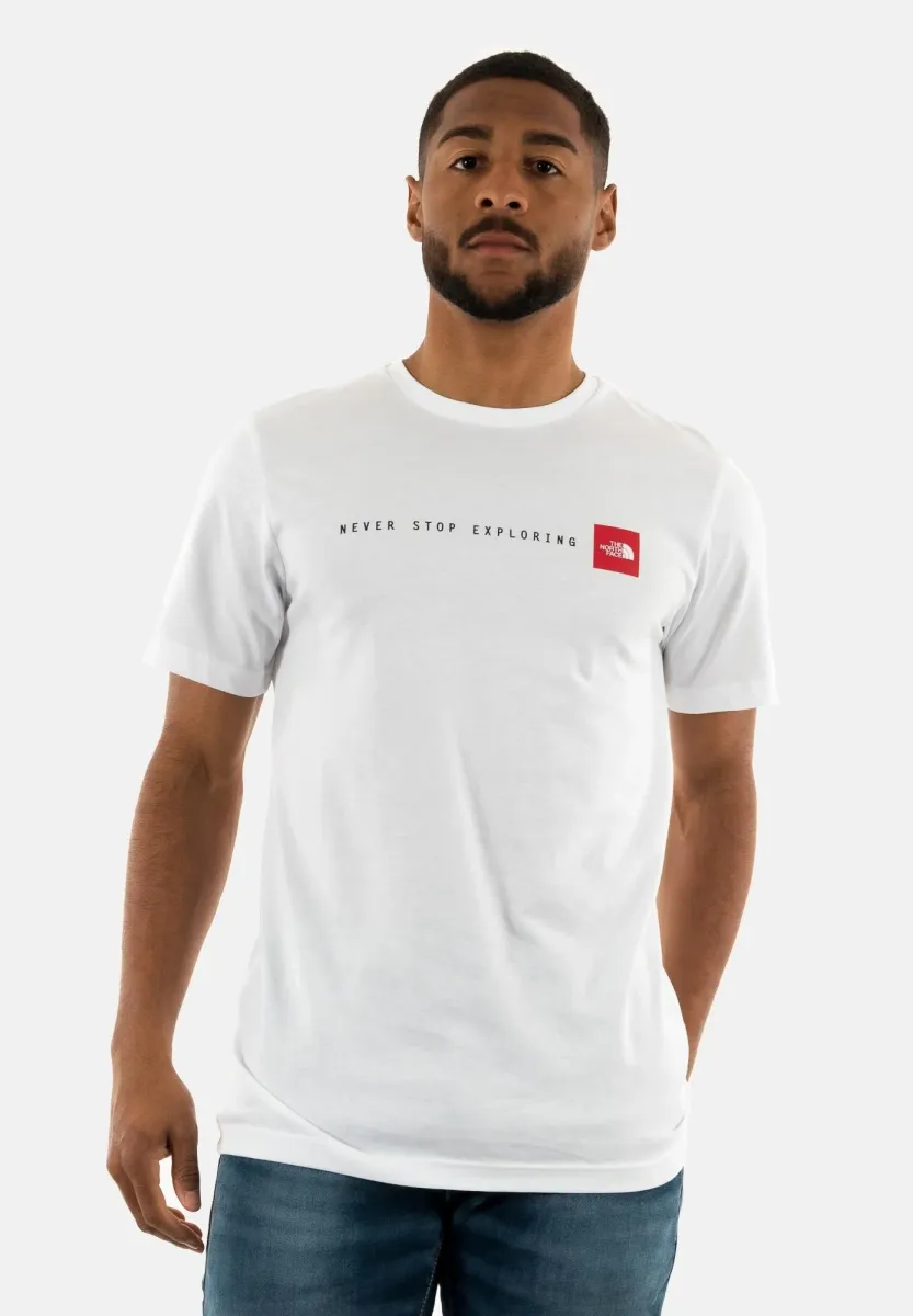 NEVER STOP EXPLORING TEE - T-Shirt print - white