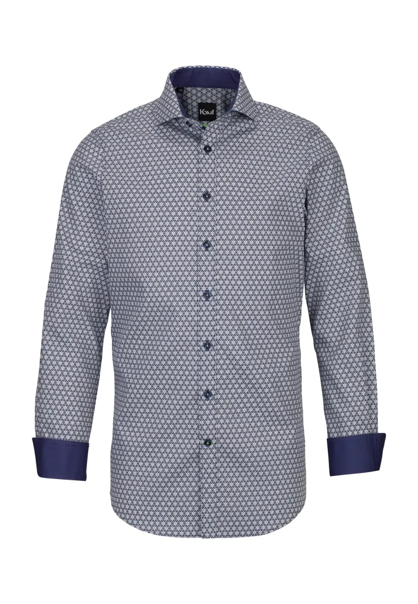 NEW KENT LANGARM SLIM FIT - Hemd - blue