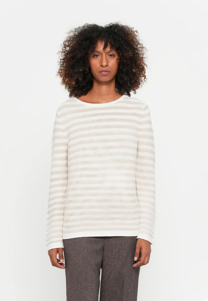 NEW OTTOMAN - Strickpullover - sand stone off/white