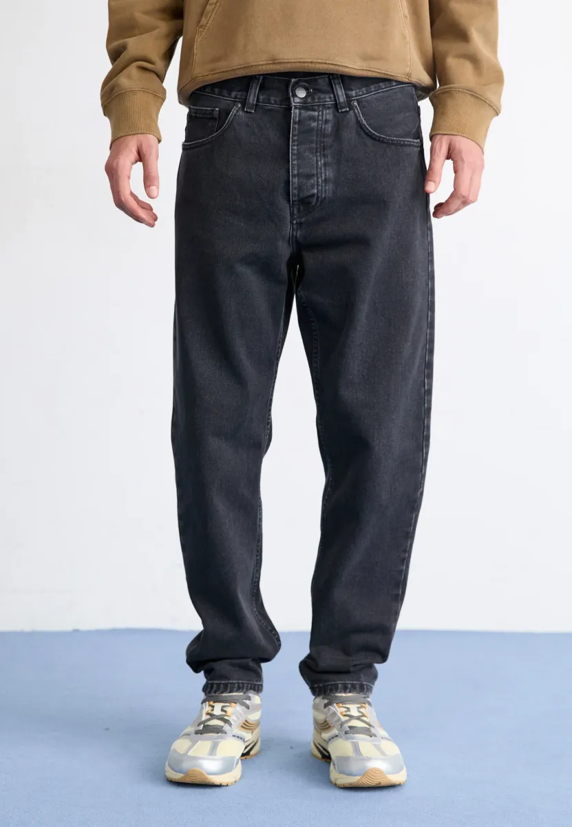 NEWEL PANT - Jeans Tapered Fit - black stone washed