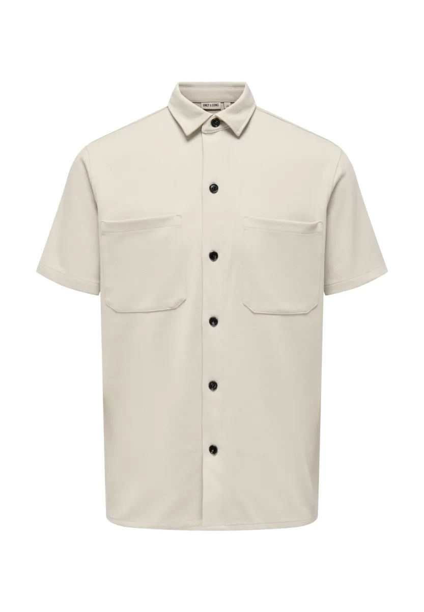 NEWKODYL KURZARM - Hemd - beige