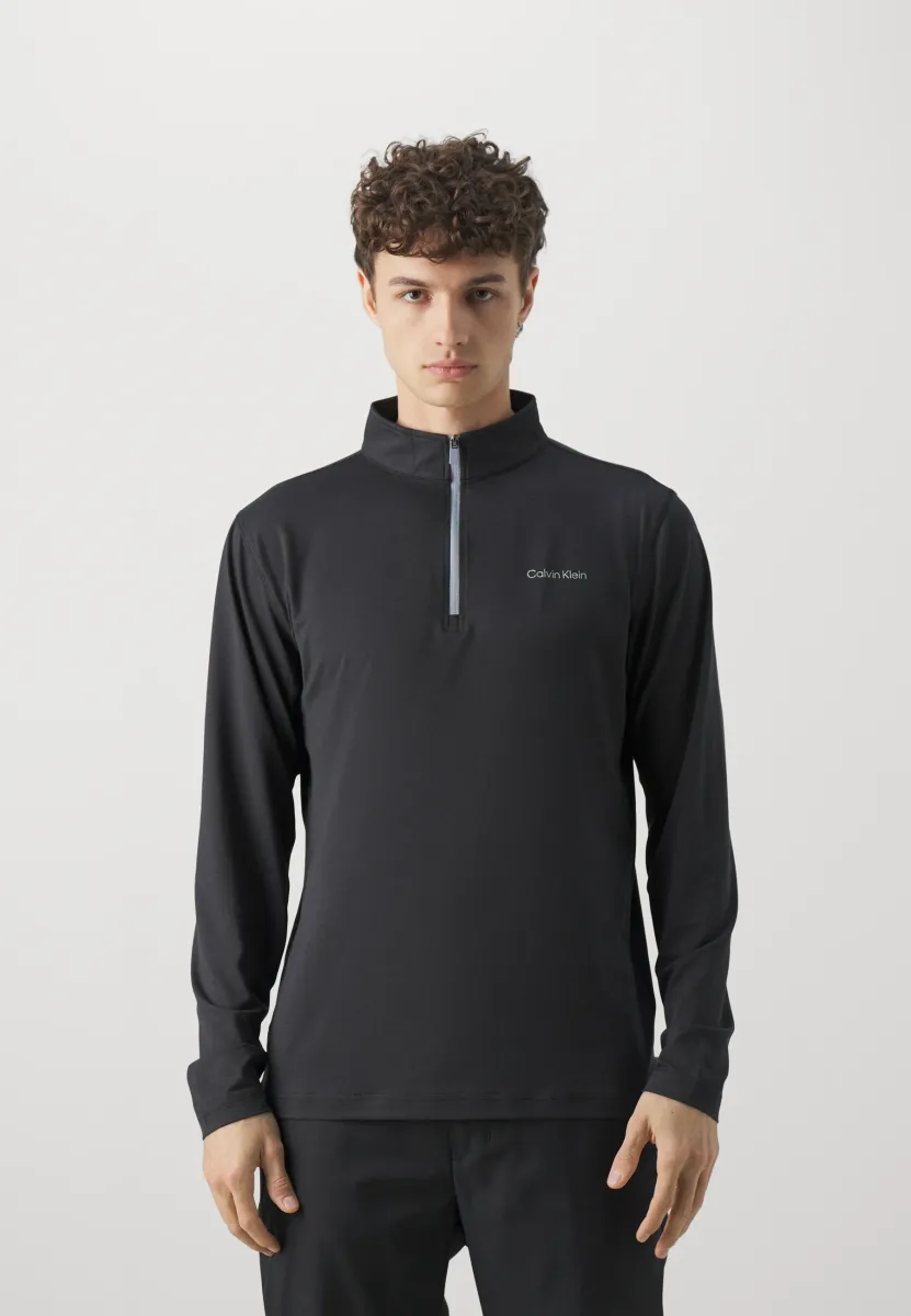 NEWPORT HALF ZIP - Langarmshirt - black