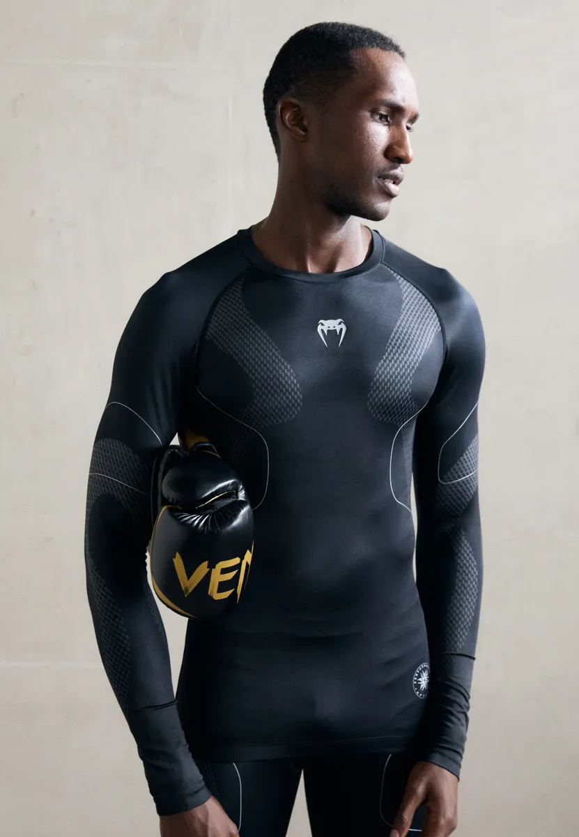 NEXUS RASHGUARDS - Langarmshirt - black/silver-coloured