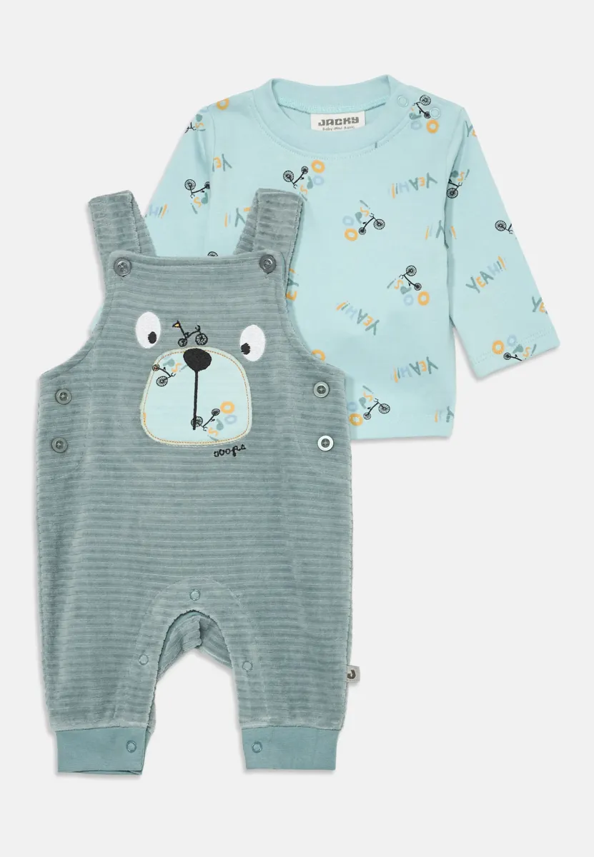 NICKI SET  BIKER BOY - Langarmshirt - light blue