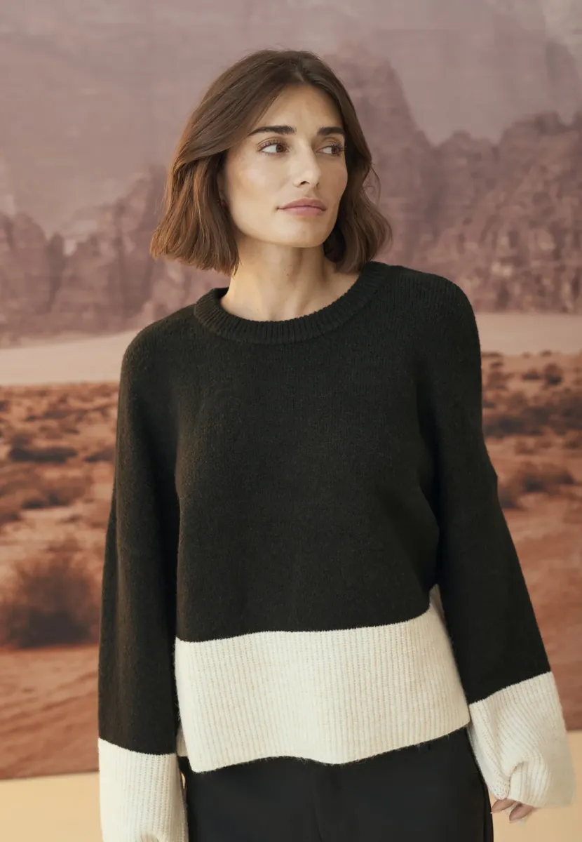 NICKY KIMMY PULLOVER - Strickpullover - black/whitecap
