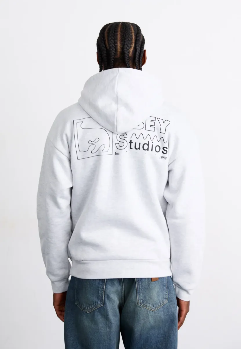 NICO EXTRA HEAVY HOOD - Kapuzenpullover - ash grey