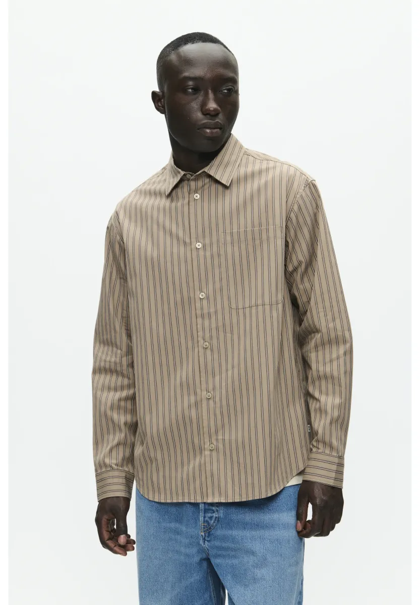 NICO - Hemd - greige stripe
