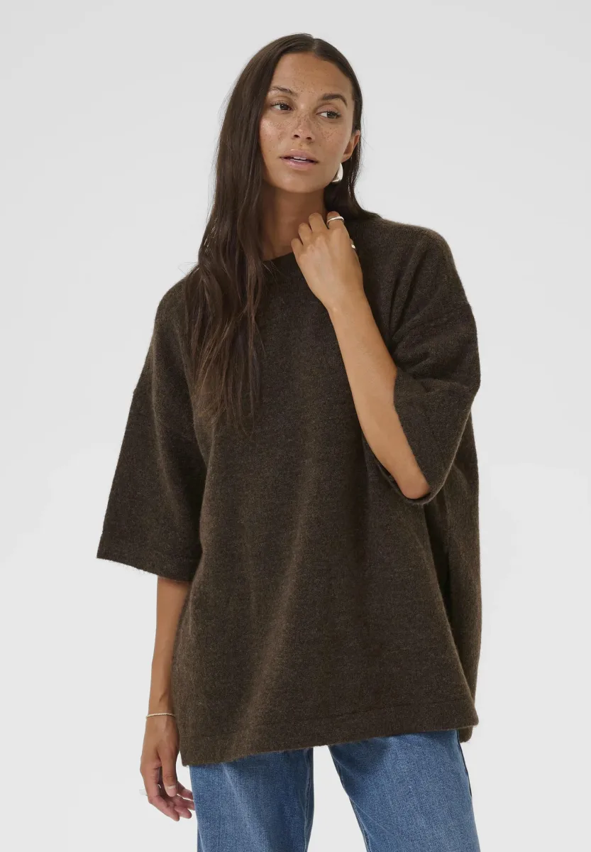 NIEL  - Strickpullover - chocolate brown melange