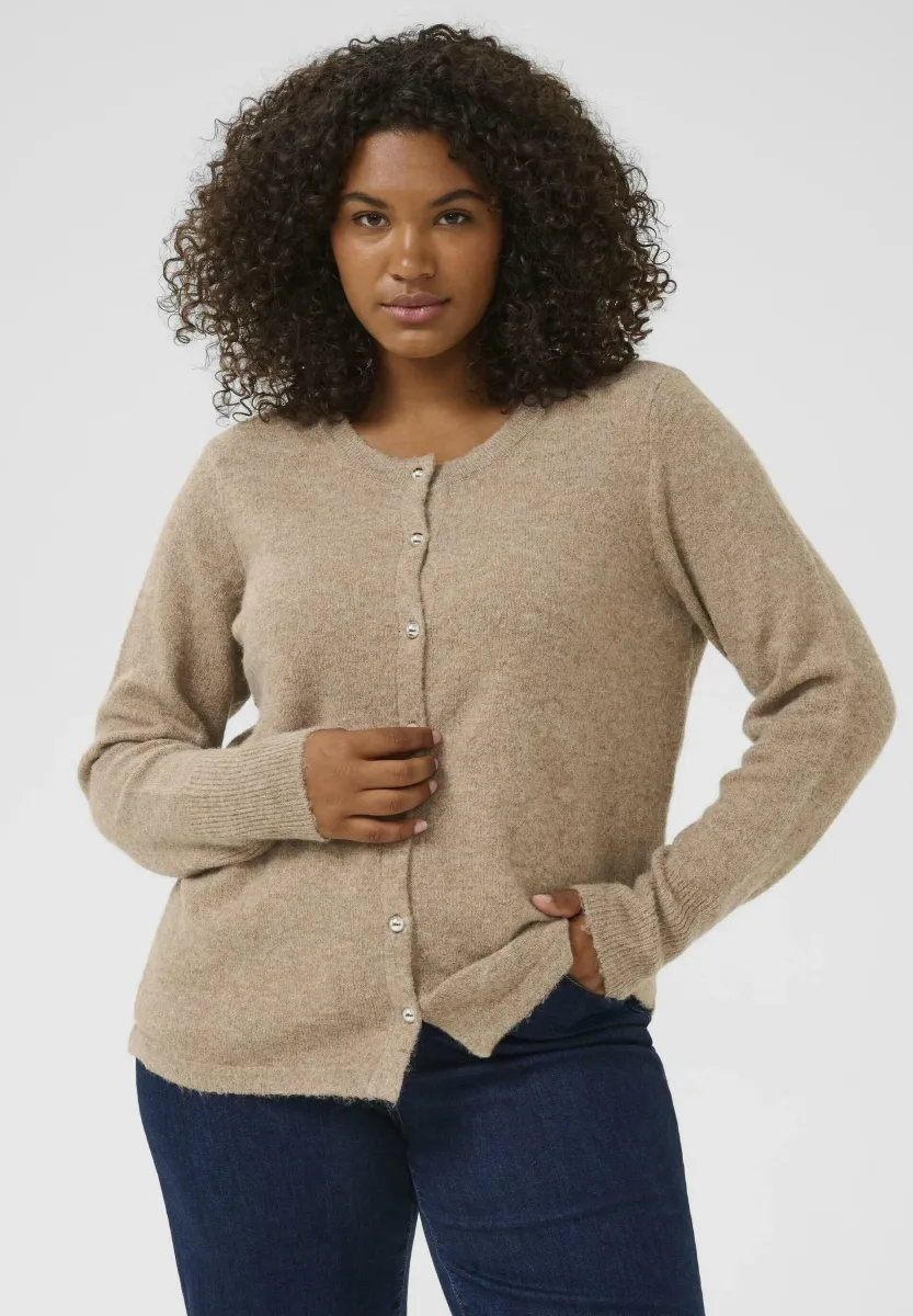 NIELA - Strickjacke - toasted coconut melange