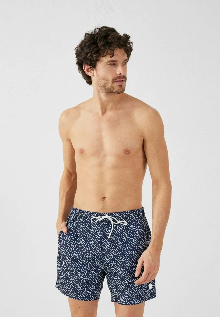 NIOLON MONOGRAM - Badeshorts - bleu