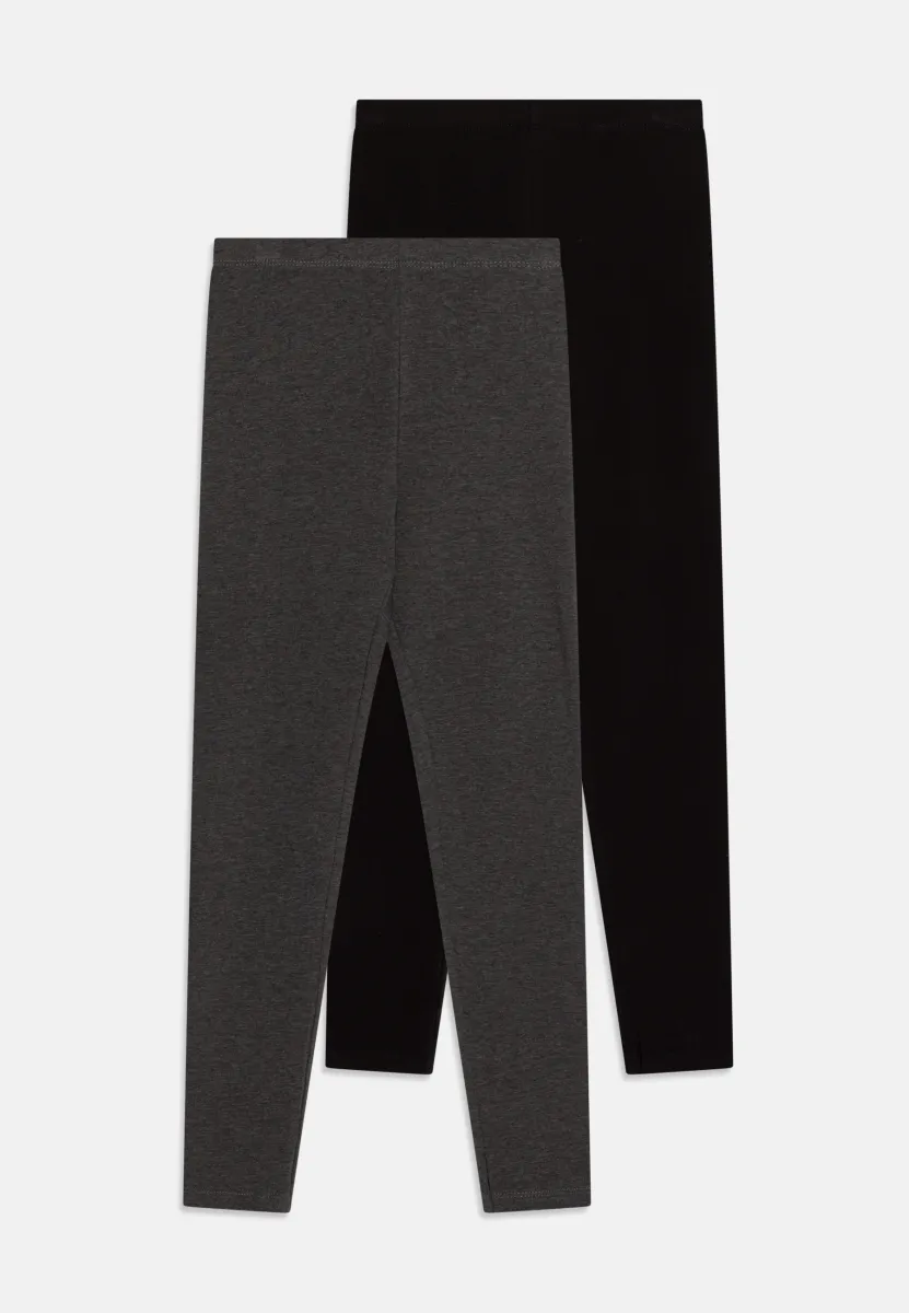 NKFVIVIAN 2 PACK  - Leggings - Hosen - dark grey melange/black