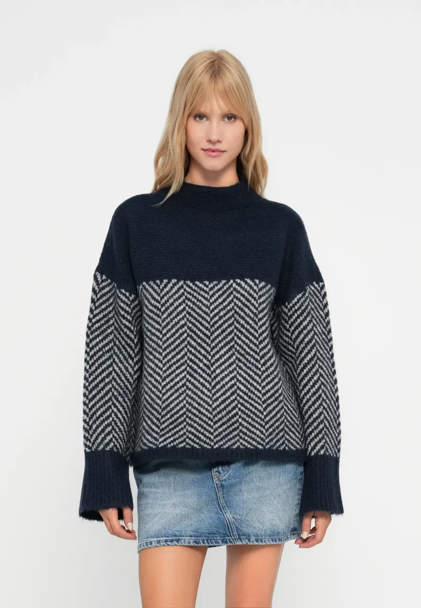 NMBENEDICTE  - Strickpullover - navy