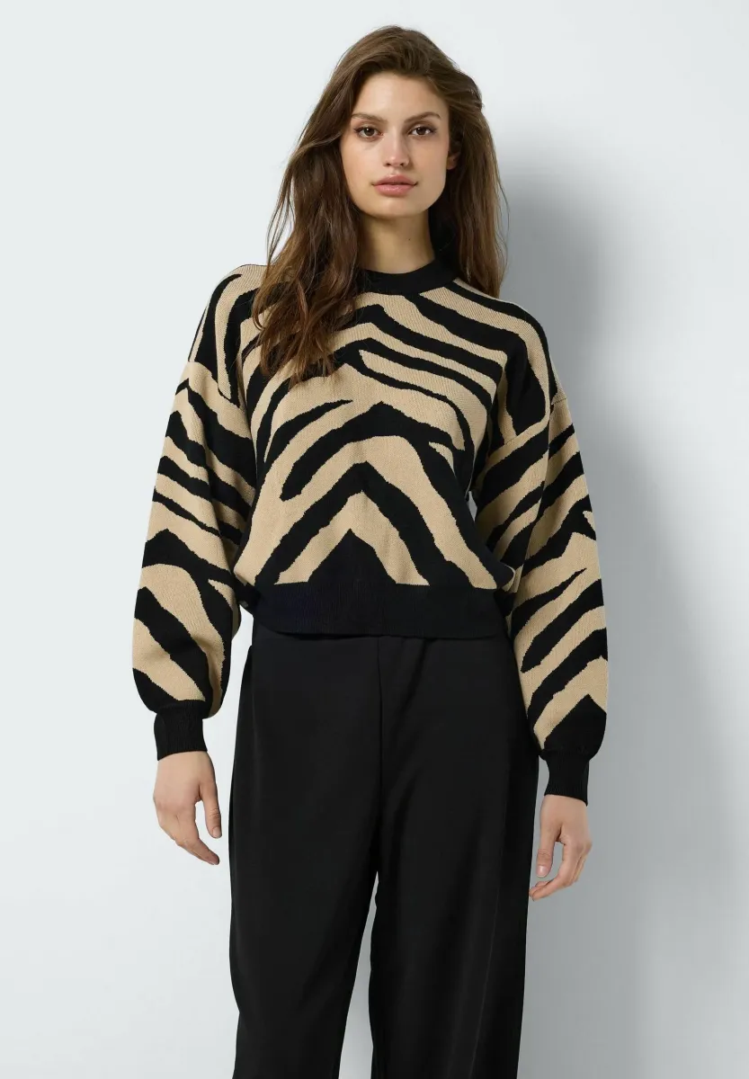 NMCHARLOTT O NECK - Strickpullover - black