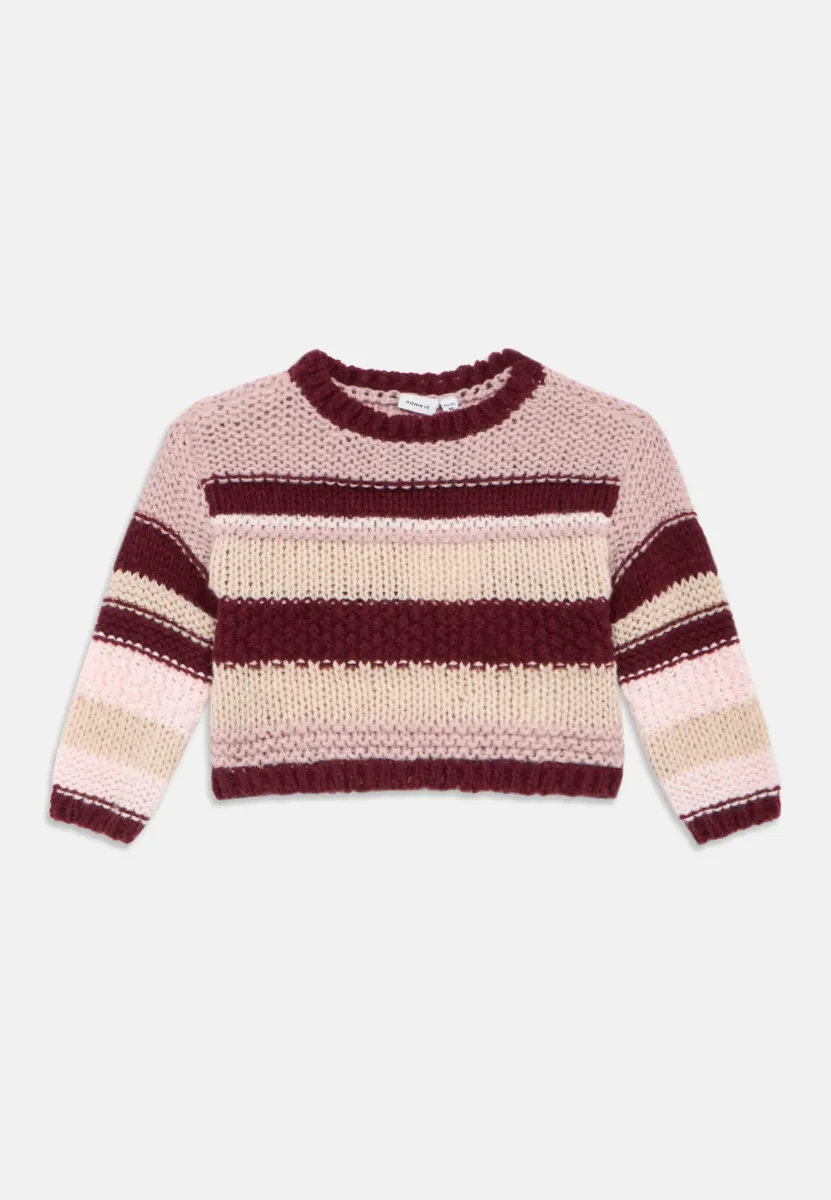 NMFOLINE - Strickpullover - burgundy