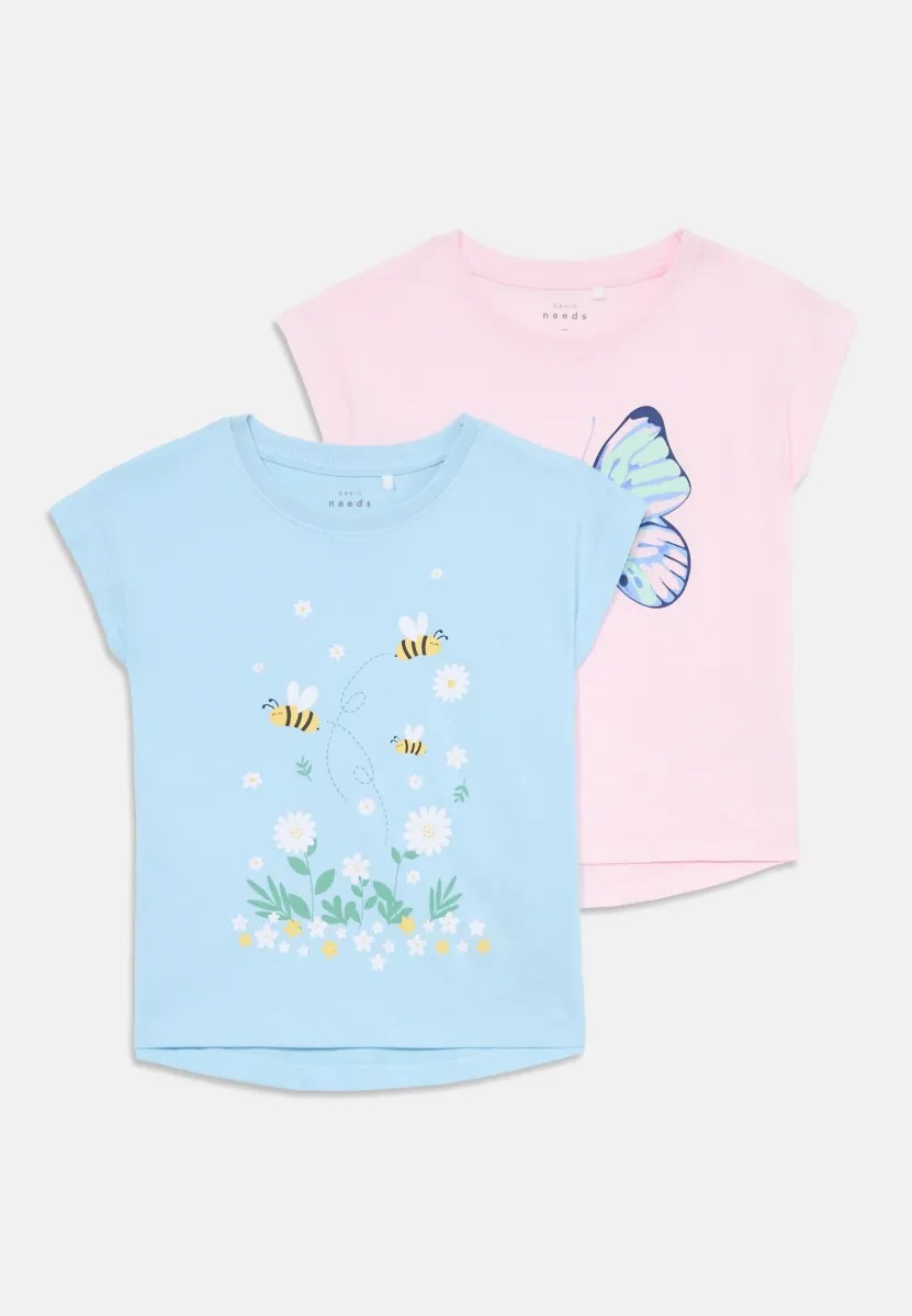 NMFVIGEA 2 PACK - T-Shirt print - cool blue/ballerina