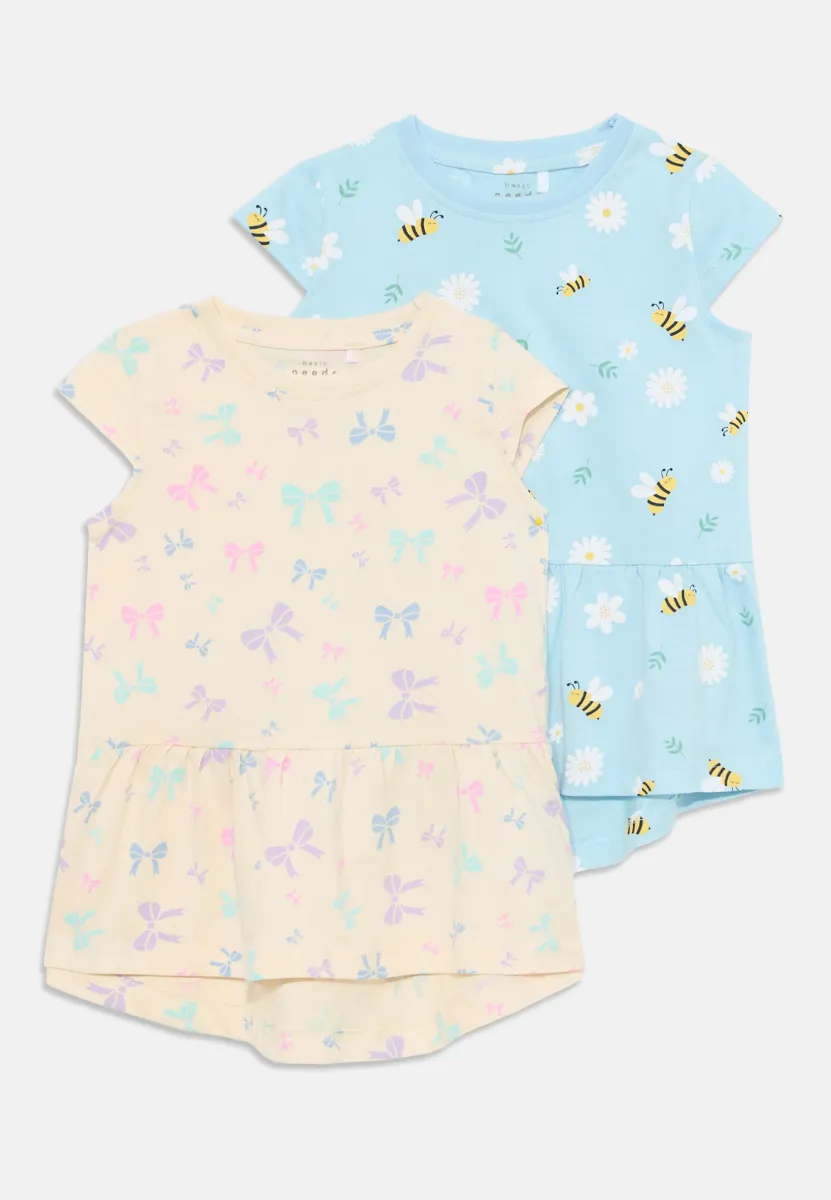 NMFVIGGA 2 PACK - Jerseykleid - buttercream/cool blue