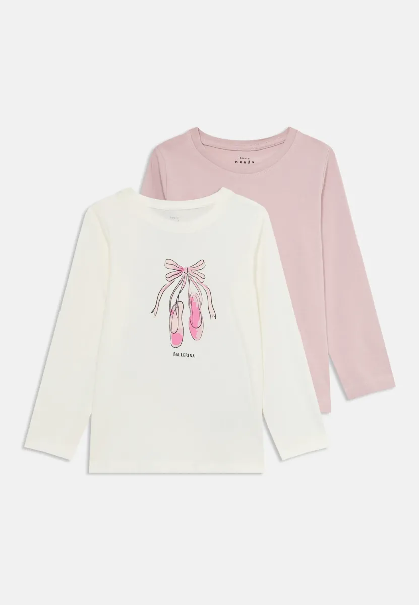 NMFVIX 2PACK - Langarmshirt - burnished lilac/cloud dancer