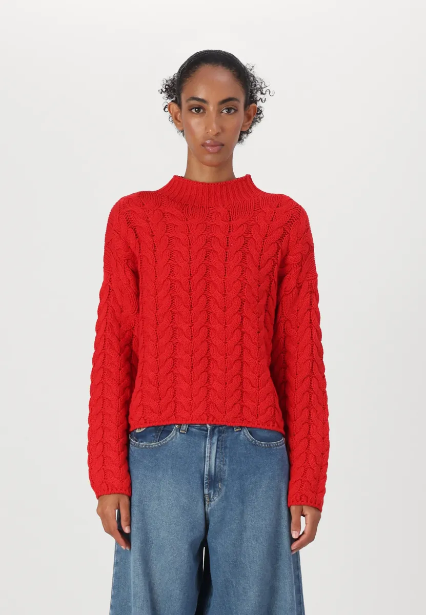 NMHAYSA HIGH NECK  - Strickpullover - racing red
