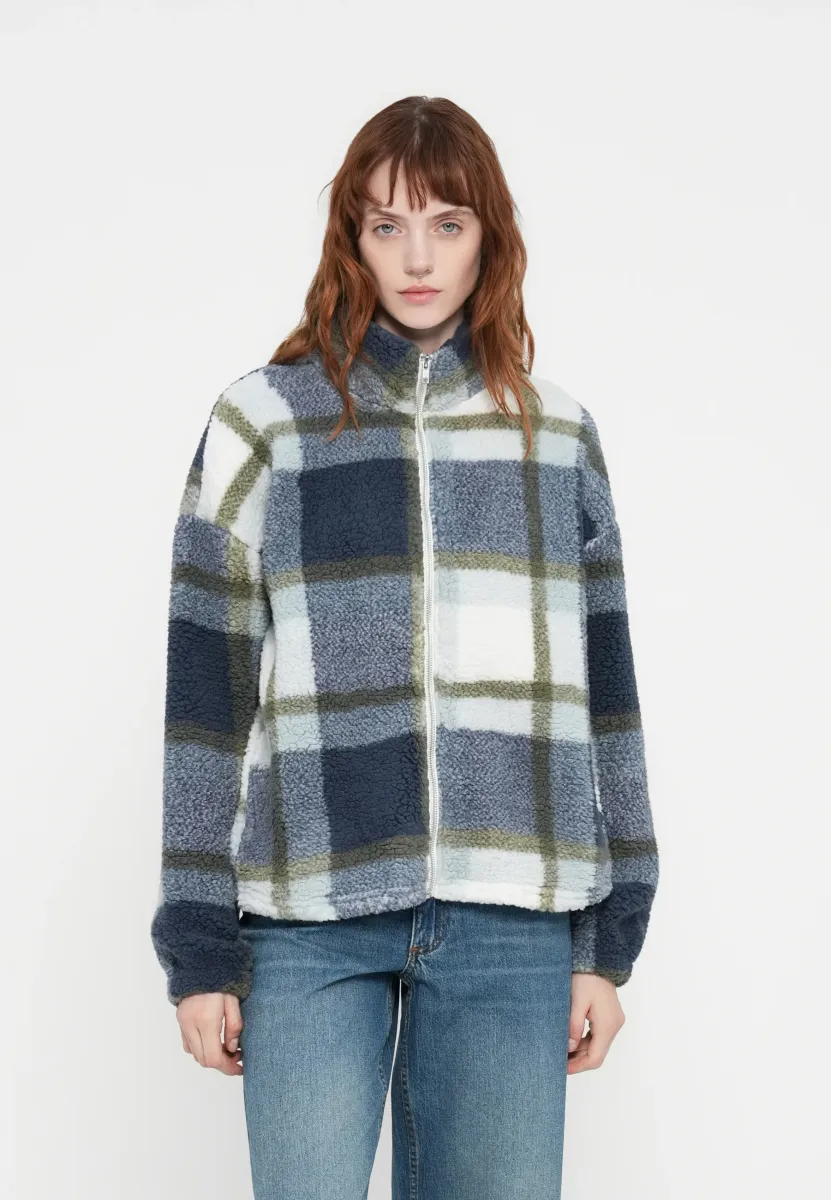 NMLUCA CHECK SOFT - Fleecejacke - bright white