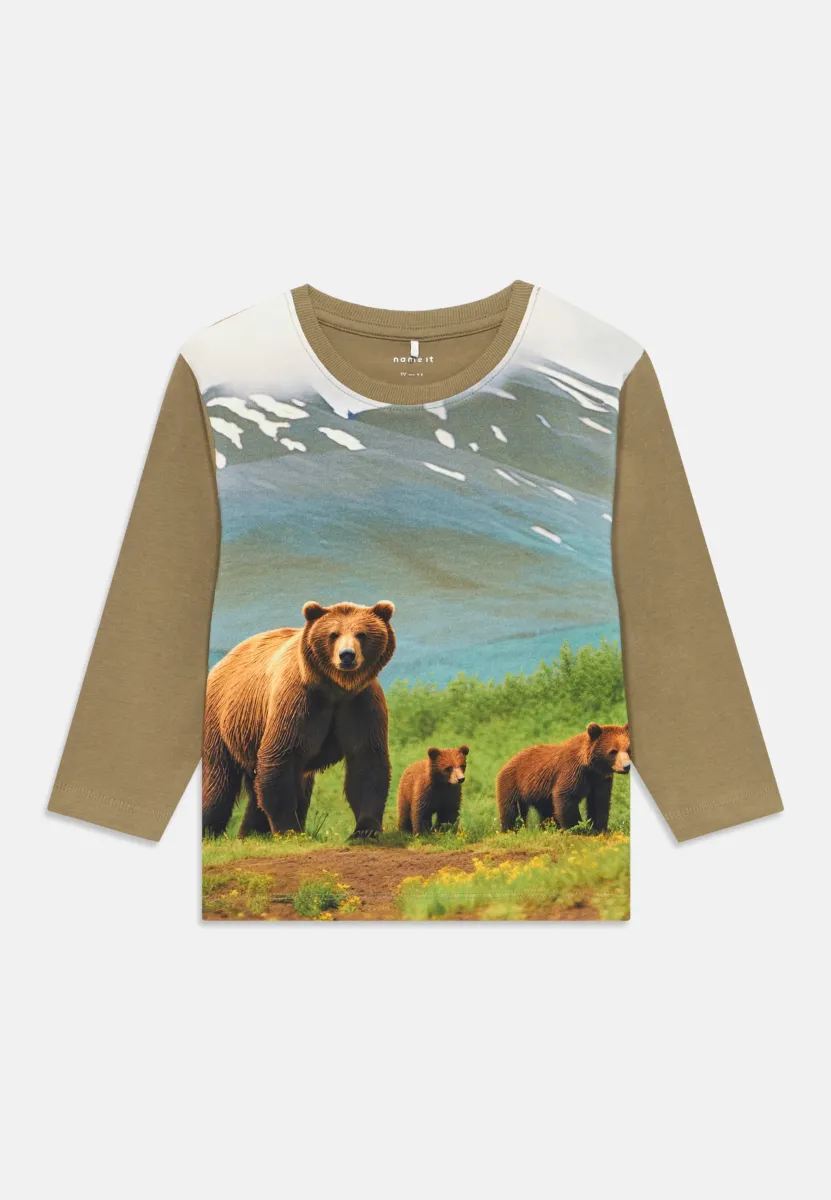 NMMOSVALD - Langarmshirt - khaki