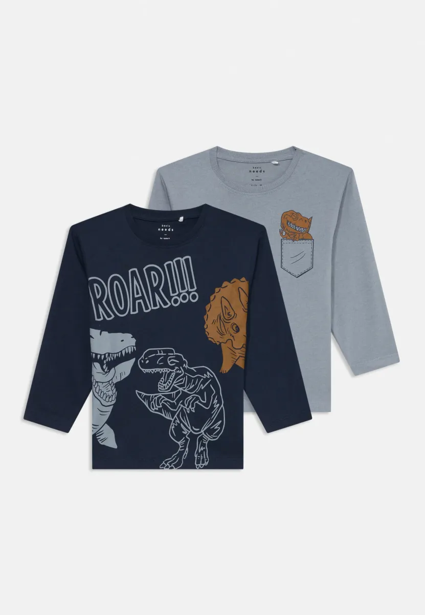 NMMVILASSE 2 PACK  - Langarmshirt - navy blazer/tradewinds