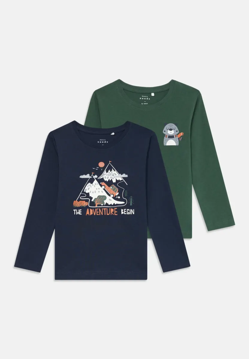 NMMVUX 2 PACK - Langarmshirt - dark blue/dark green